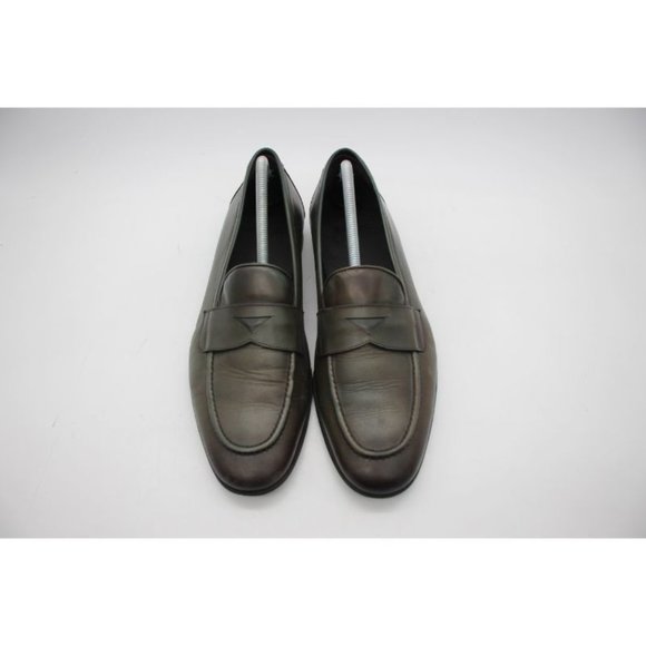 Vella Pais Men\'s Size 11 Black Leather Casual Slip On Loafer Shoes